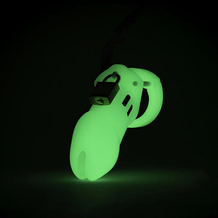 CB-6000 Glow-in-the-Dark Locking Chastity Cage Kit