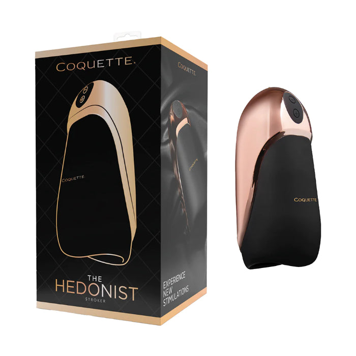 Coquette The Hedonist Stroker Rechargeable Silicone Vibrating Masturbator