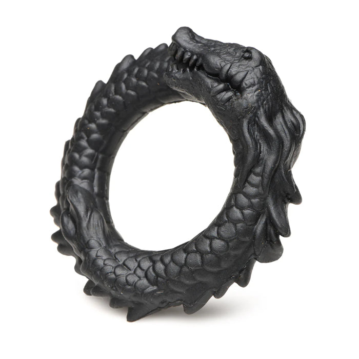 Creature Cocks Black Caiman Fantasy Shaped Silicone Cock Ring