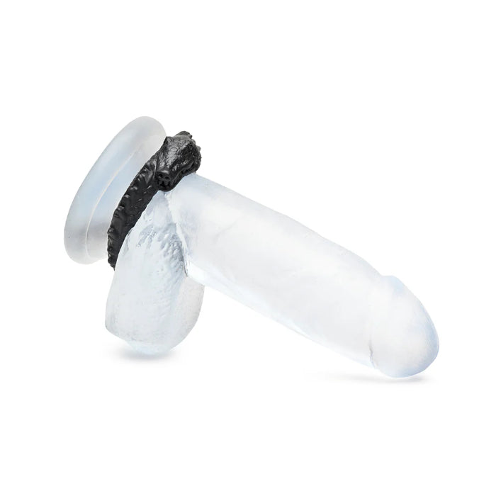Creature Cocks Black Caiman Fantasy Shaped Silicone Cock Ring