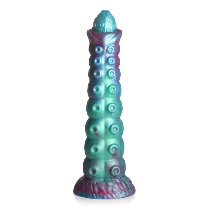 Creature Cocks Galactic Silicone Ovipositor Dildo Tentacle Textured Fantasy Shaped Harnessable Silicone Dildo with Silicone Eggs