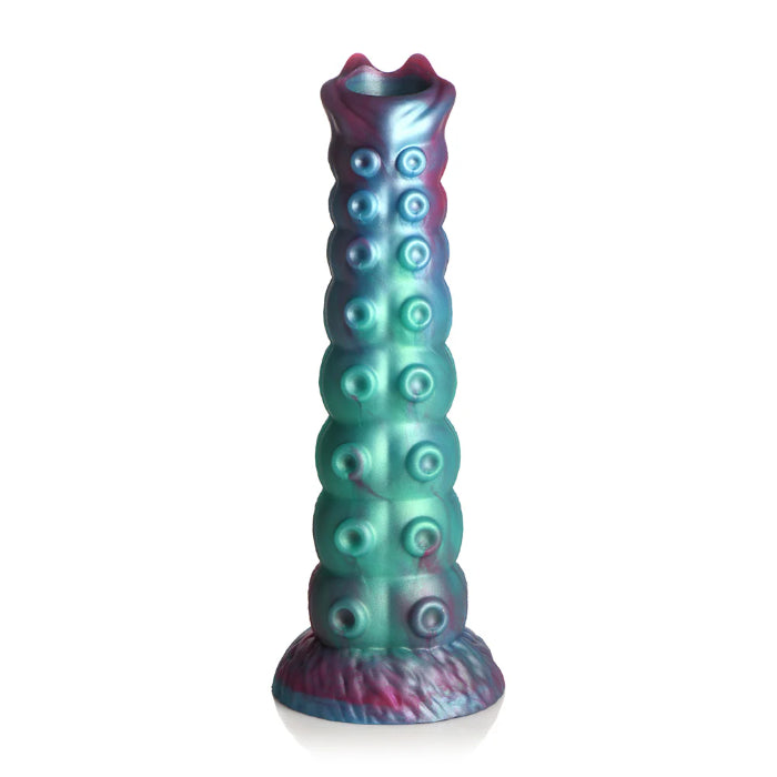 Creature Cocks Galactic Silicone Ovipositor Dildo Tentacle Textured Fantasy Shaped Harnessable Silicone Dildo with Silicone Eggs