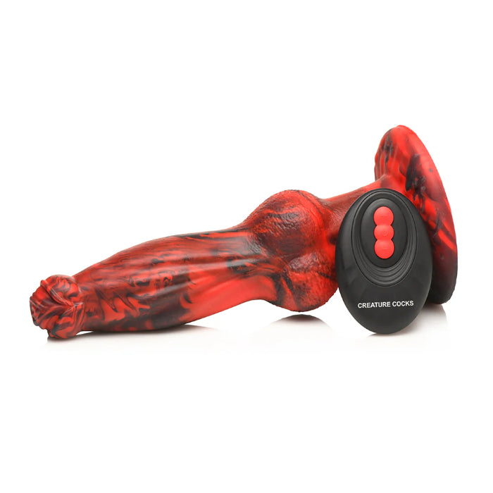 Creature Cocks Hell Wolf Remote Control Thrusting And Vibrating Silicone Fantasy Shaped Harnessable Dildo With Suction Cup