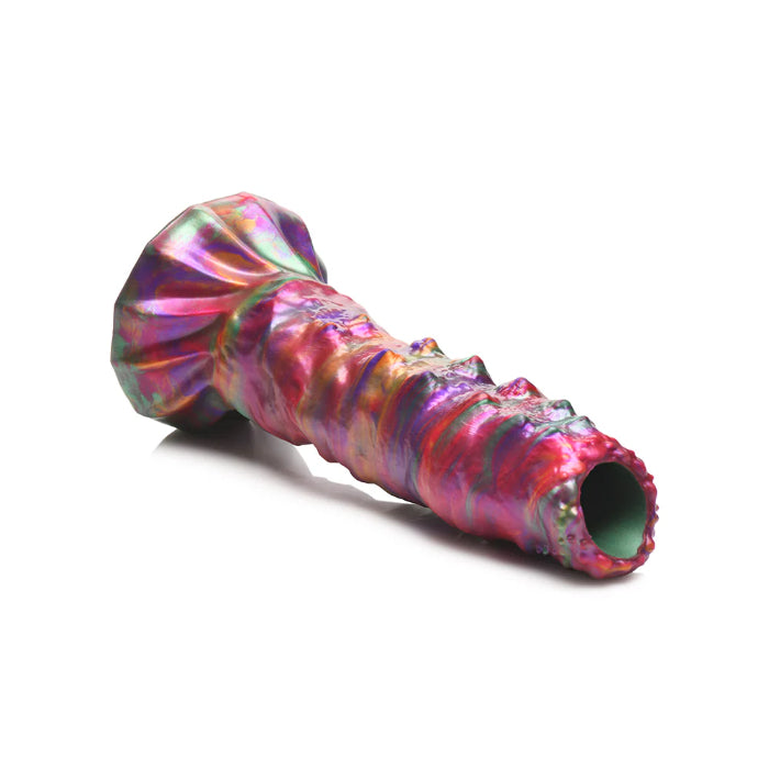 Creature Cocks Larva Silicone Ovipositor Dildo Textured Fantasy Shaped Harnessable Silicone Dildo with Silicone Eggs