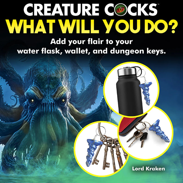Creature Cocks Lord Kraken Silicone Mini Fantasy Shaped Dildo Keychain