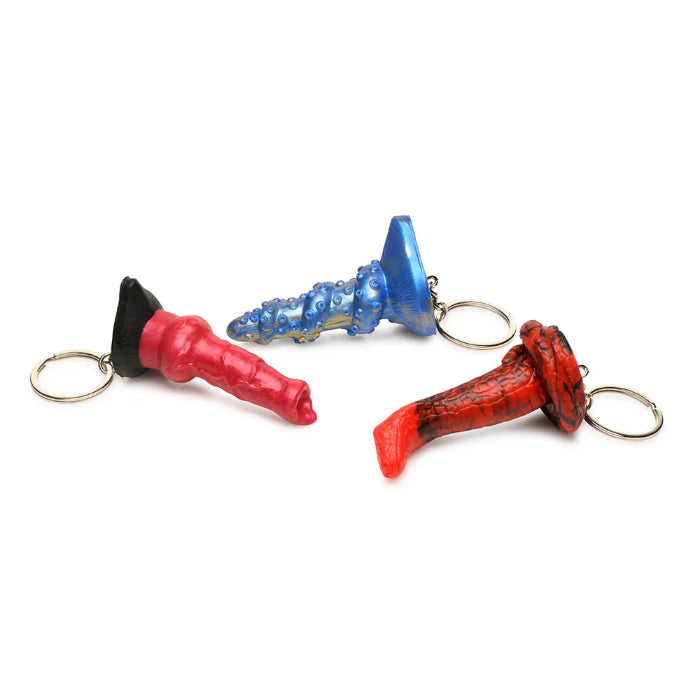 Creature Cocks Hell-Hound, Lord Kraken & King Cobra Silicone Mini Fantasy Shaped Dildo Keychain Set