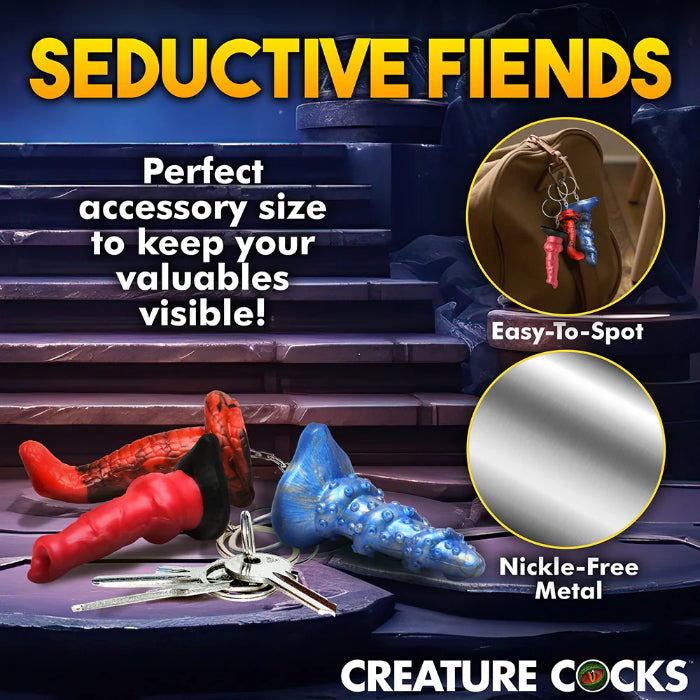 Creature Cocks Hell-Hound, Lord Kraken & King Cobra Silicone Mini Fantasy Shaped Dildo Keychain Set
