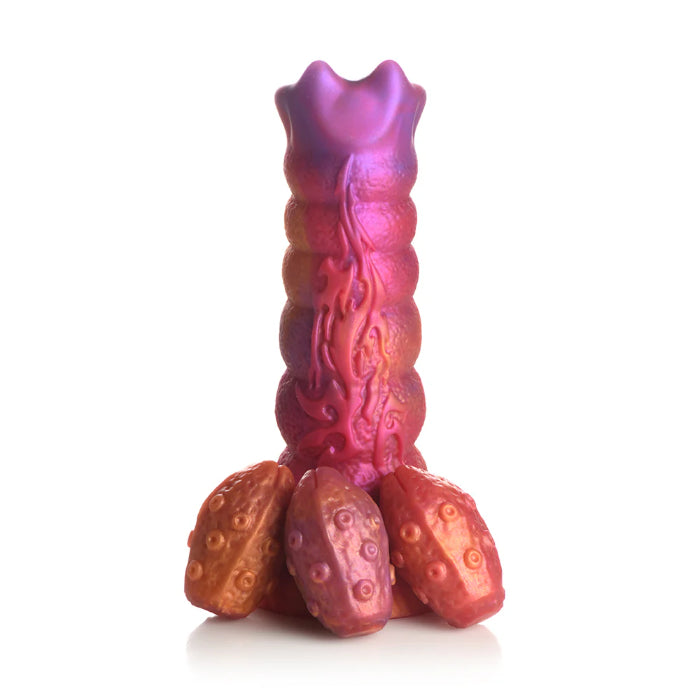 Creature Cocks Nymphoid Tentacle Textured Ovipositor Fantasy Shaped Harnessable Dildo with Silicone Eggs