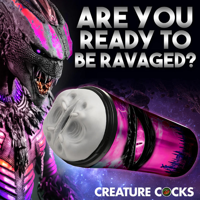 Creature Cocks Predator Fantasy Shaped Textured Creature Stroker With Adjustable Suction