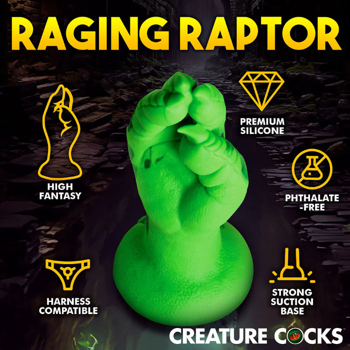 Creature Cocks Raptor Claw Fisting Shaped Silicone Fantasy Harnessable Dildo With Suction Cup