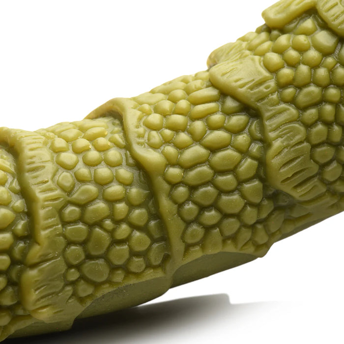 Creature Cocks Swamp Monster Green Scaly Fantasy Harnessable Silicone Dildo with Suction Cup