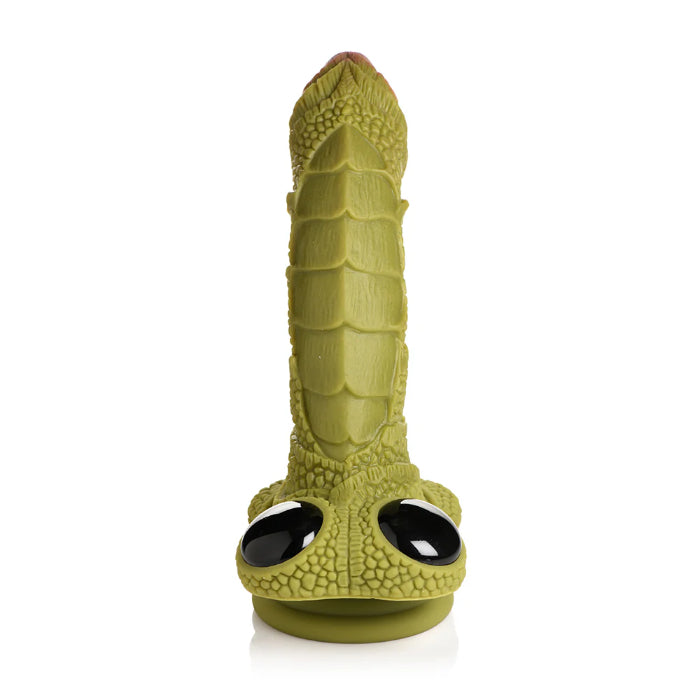 Creature Cocks Swamp Monster Green Scaly Fantasy Harnessable Silicone Dildo with Suction Cup