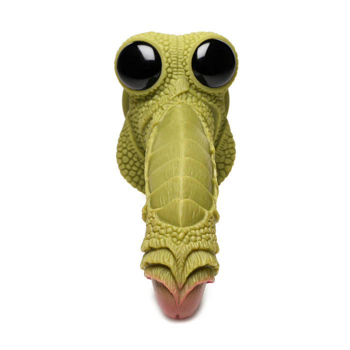 Creature Cocks Swamp Monster Green Scaly Fantasy Harnessable Silicone Dildo with Suction Cup