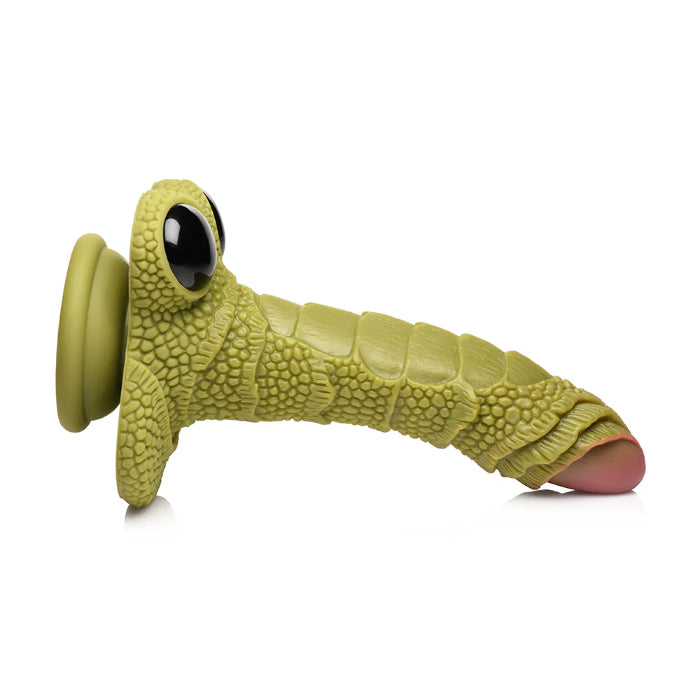 Creature Cocks Swamp Monster Green Scaly Fantasy Harnessable Silicone Dildo with Suction Cup