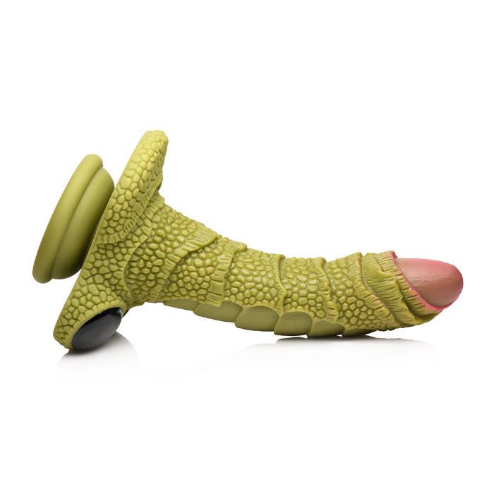 Creature Cocks Swamp Monster Green Scaly Fantasy Harnessable Silicone Dildo with Suction Cup