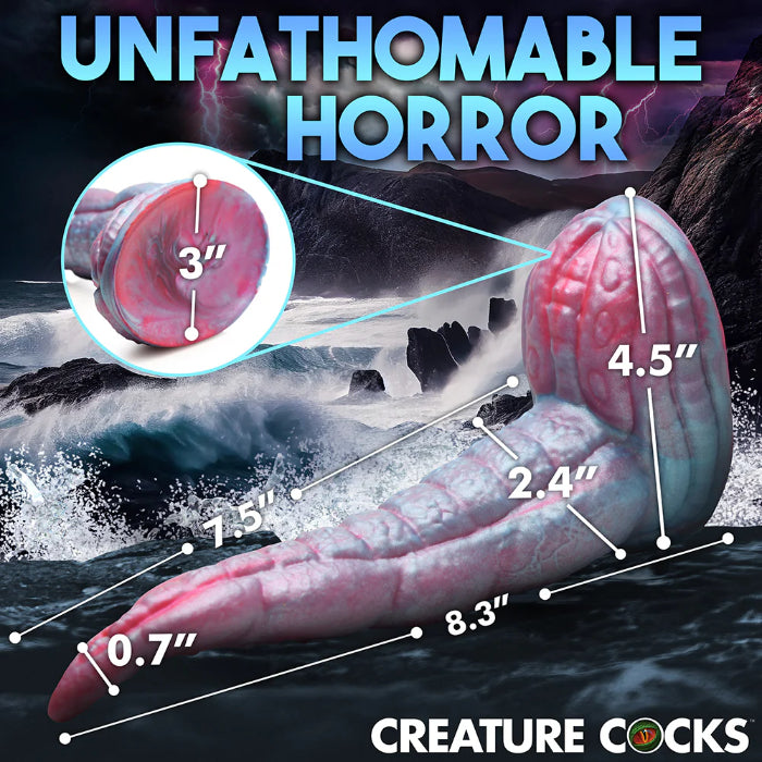 Creature Cocks Tentacle Cock Tentacle Shaped Fantasy Harnessable Silicone Dildo with Suction Cup