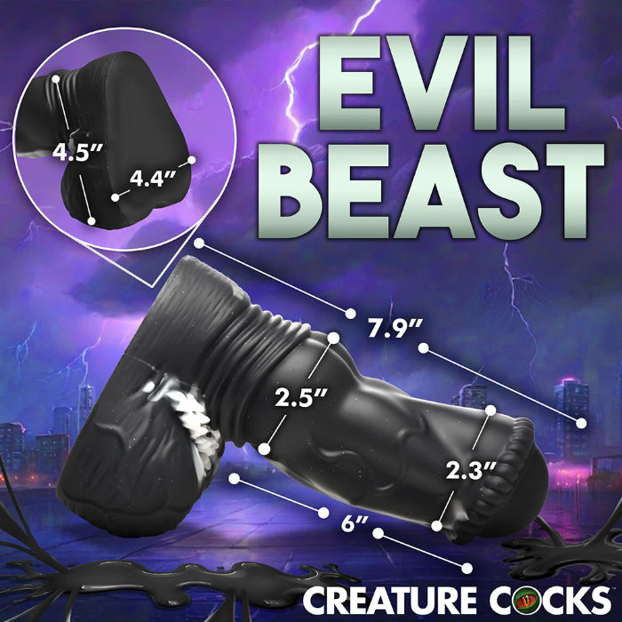 Creature Cocks Venom Girthy Textured Fantasy Shaped Harnessable Dildo With Suction Cup Base