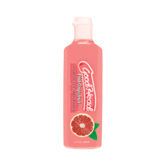 Doc Johnson GoodHead Grapefruit Blowjob Set With Open-Ended Stroker And Flavored Slick Head Glide