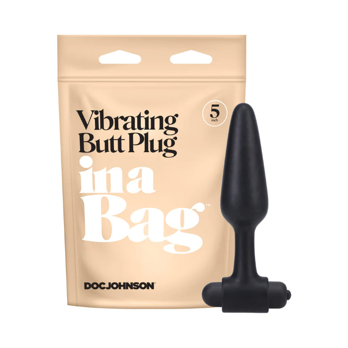 Doc Johnson In A Bag 5 Inch Silicone Battery Operated Vibrating Butt Plug