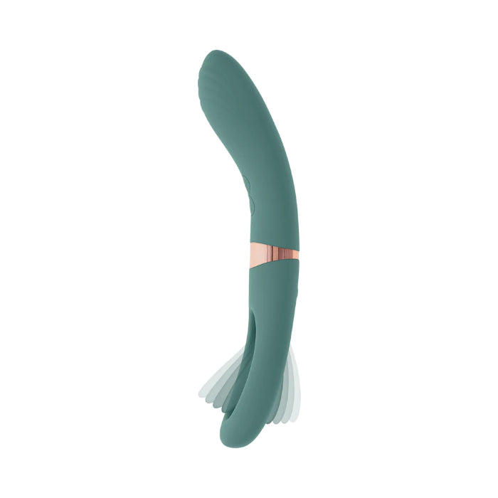 Evolved Chick Flick Dual Ended Silicone Rechargeable Vibrator With G-Spot Flicker