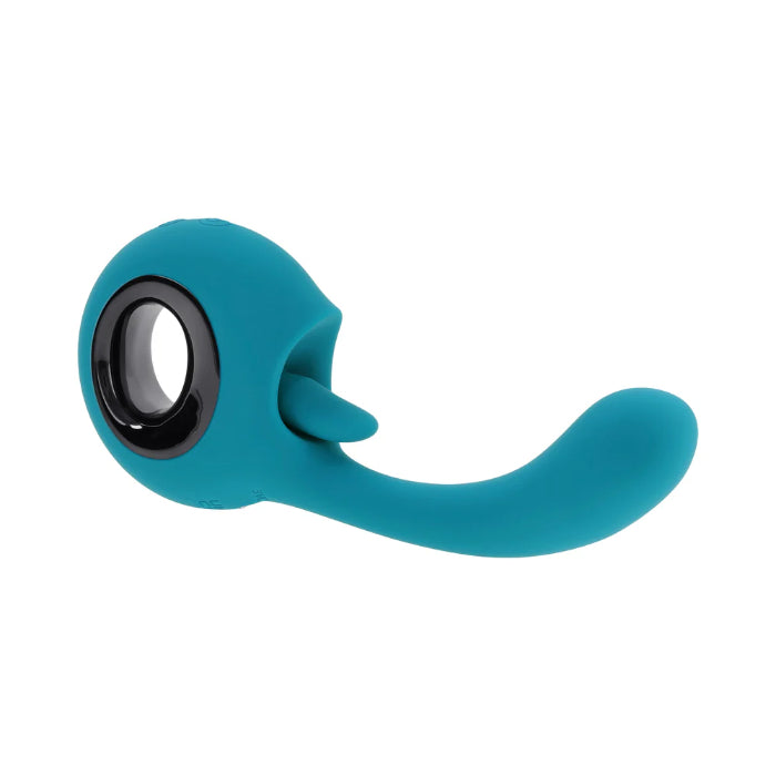 Evolved How Many Licks Flicking Tongue Rechargeable Silicone Dual Motor Vibrator With Handle