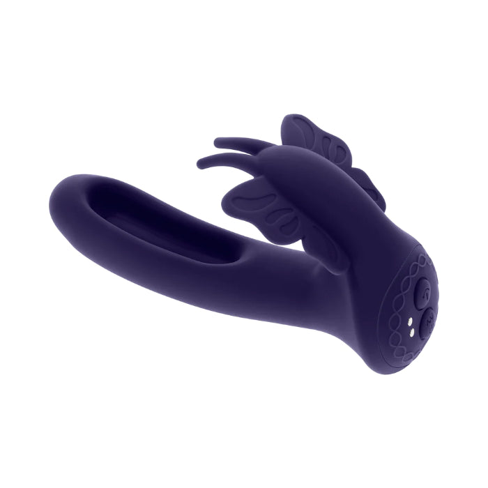 Evolved Lord Of The Wings Rechargeable Silicone Remote Control Dual Motor Rabbit Style Vibrator