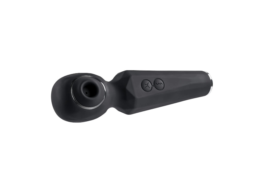 Evolved Rainbow Sucker Light-Up Rechargeable Dual-Function Silicone Suction Mini Wand Vibrator