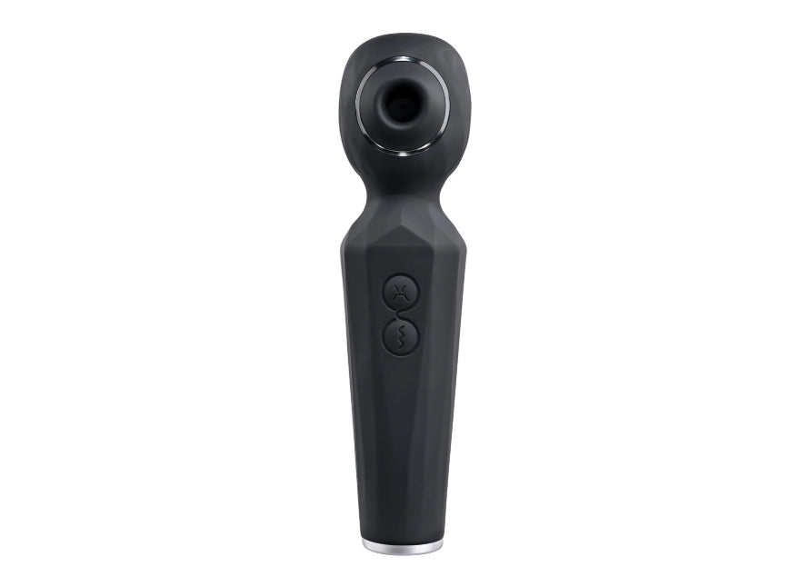 Evolved Rainbow Sucker Light-Up Rechargeable Dual-Function Silicone Suction Mini Wand Vibrator