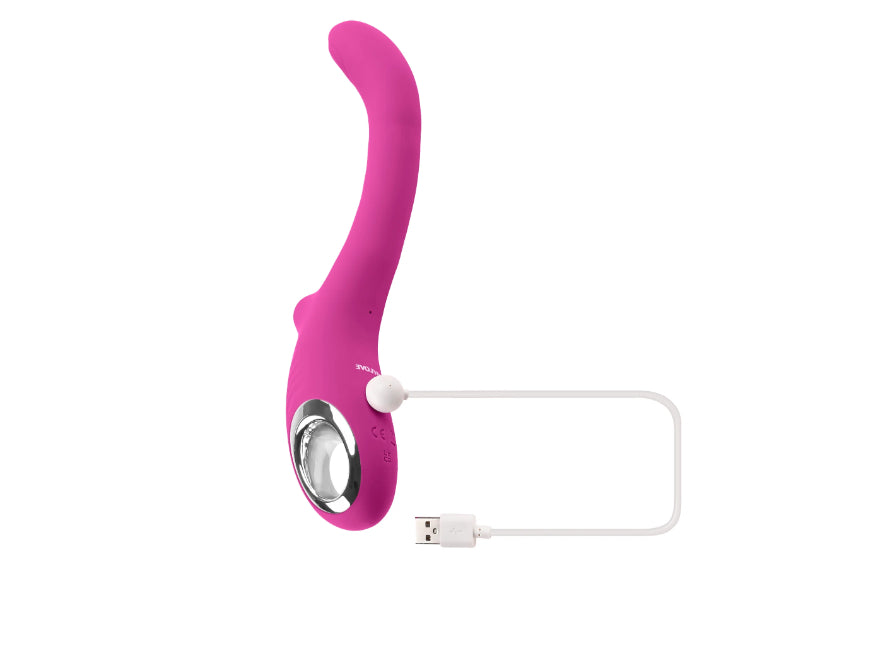 Evolved Strike A Pose Rechargeable Posable Tapping Air Pulse Silicone Vibrator