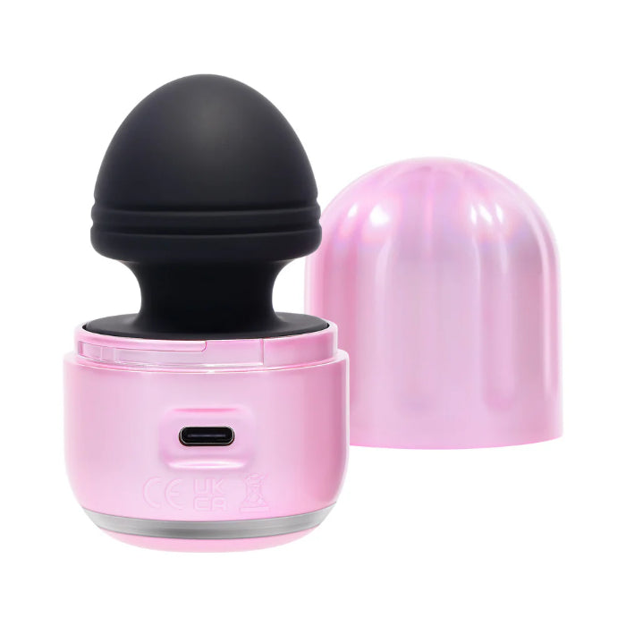 Evolved Vacation Vibes Mini Wand Rechargeable Silicone Vibrator With Travel Cover
