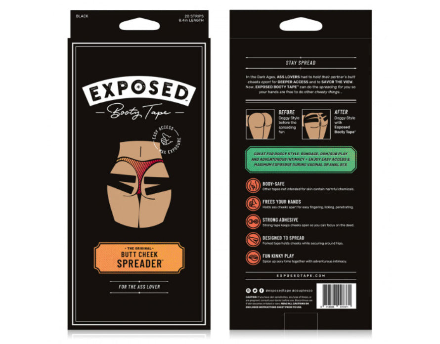 Exposed Booty Tape 20 Piece Box For Hands Free Spreading