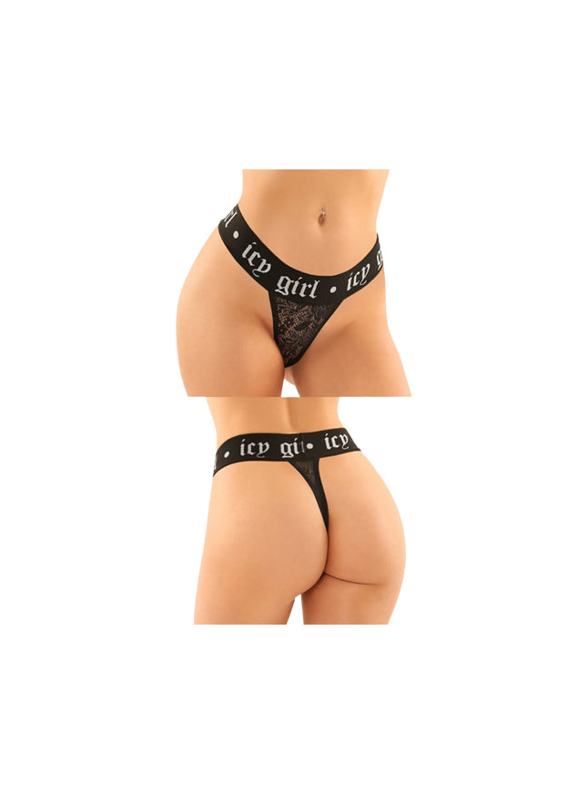 Fantasy Lingerie Icy Girl Two Pack Metallic Boyfriend Brief & Lace Thong