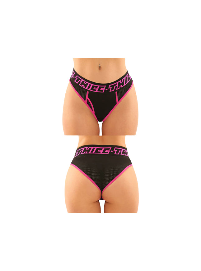 Fantasy Lingerie Thicc Two Pack Athletic Mesh Boyfriend Brief & Lace Thong