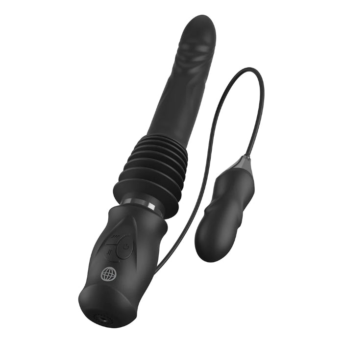 Fetish Fantasy Ultimate Silicone Rechargeable Textured Thruster And Vibrating Bullet With Suction Cup