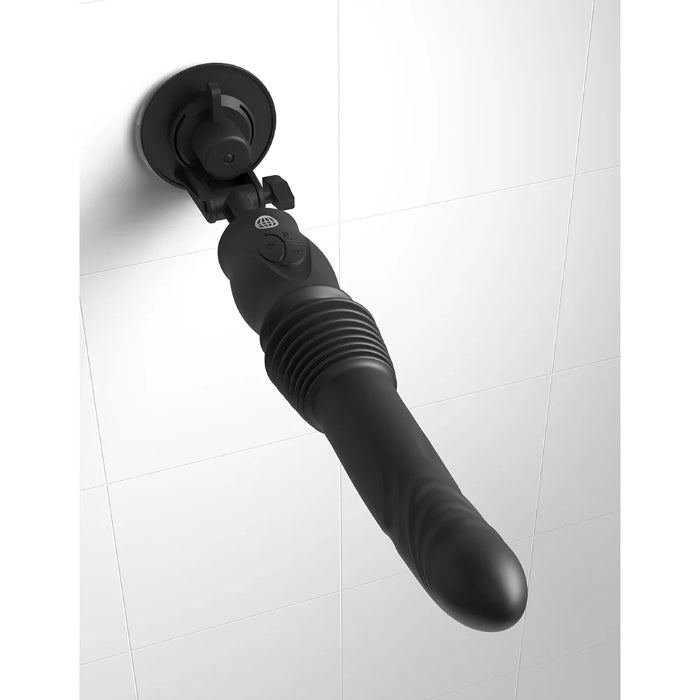 Fetish Fantasy Ultimate Silicone Rechargeable Textured Thruster And Vibrating Bullet With Suction Cup