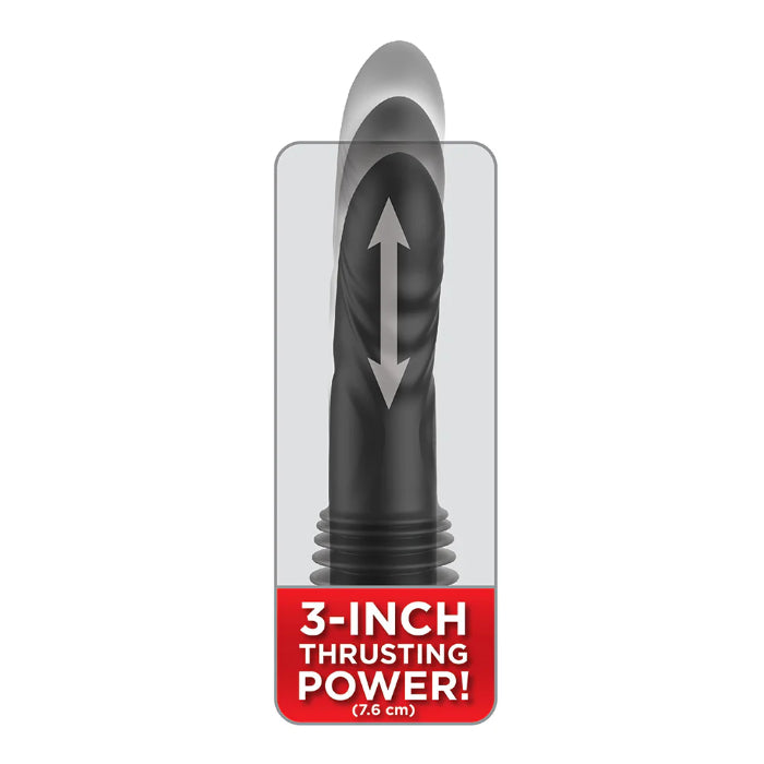 Fetish Fantasy Ultimate Silicone Rechargeable Textured Thruster And Vibrating Bullet With Suction Cup