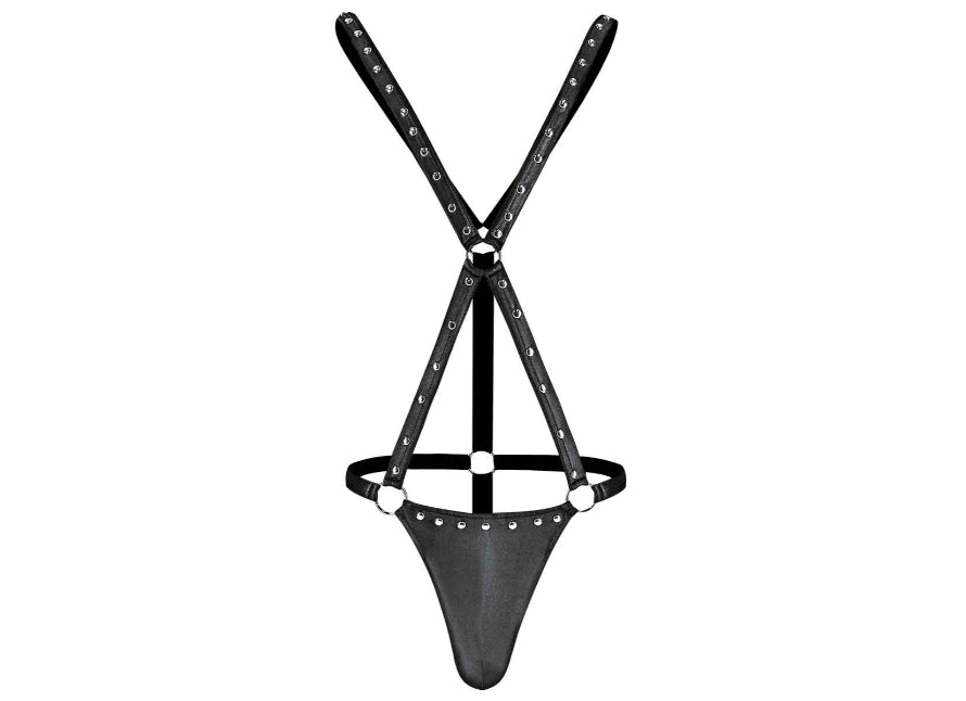 Male Power Fetish Warrior Criss-Cross Body Harness