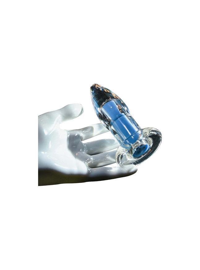 Gender X Electric Blue Rechargeable Vibrating Remote Control Teardrop Butt Plug