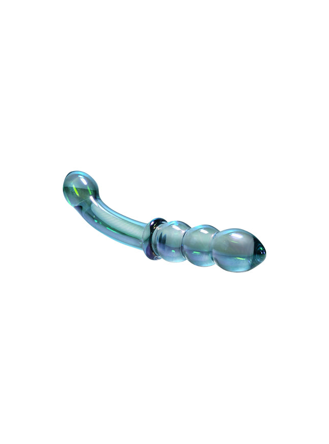Gender X Lustrous Galaxy Double Ended Beaded and Curved Glass Wand
