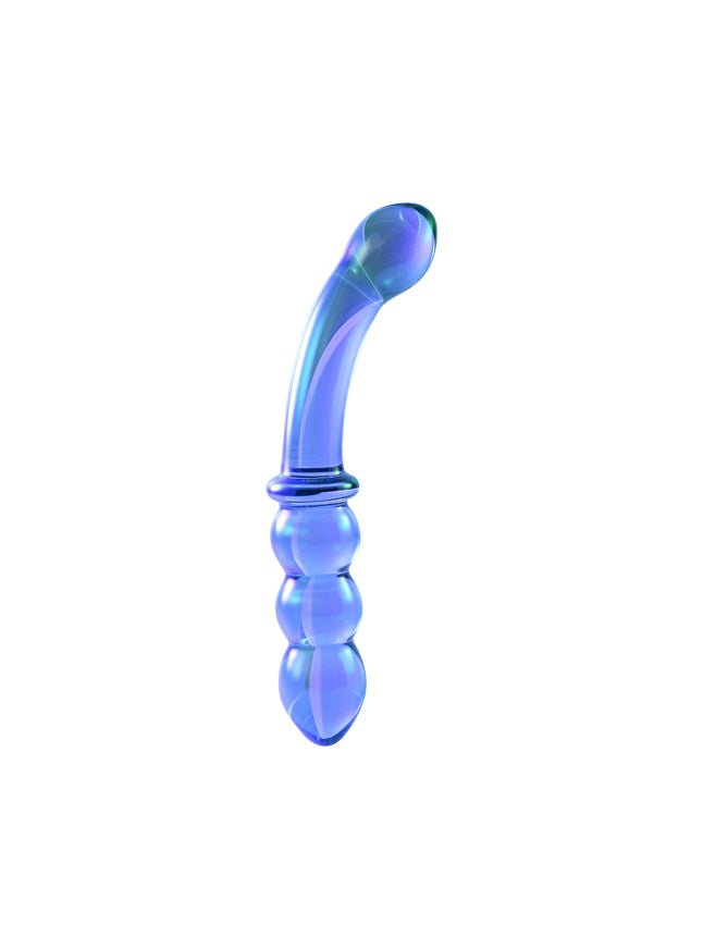 Gender X Lustrous Galaxy Double Ended Beaded and Curved Glass Wand