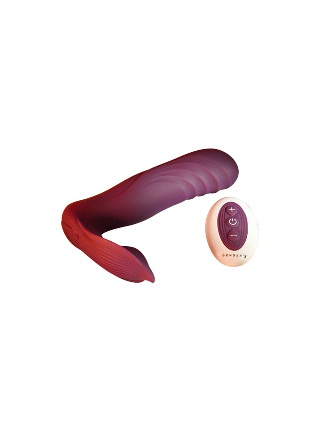 Gender X Velvet Hammer Powerful Remote-Controlled Thrusting Rechargeable Dual Vibrator