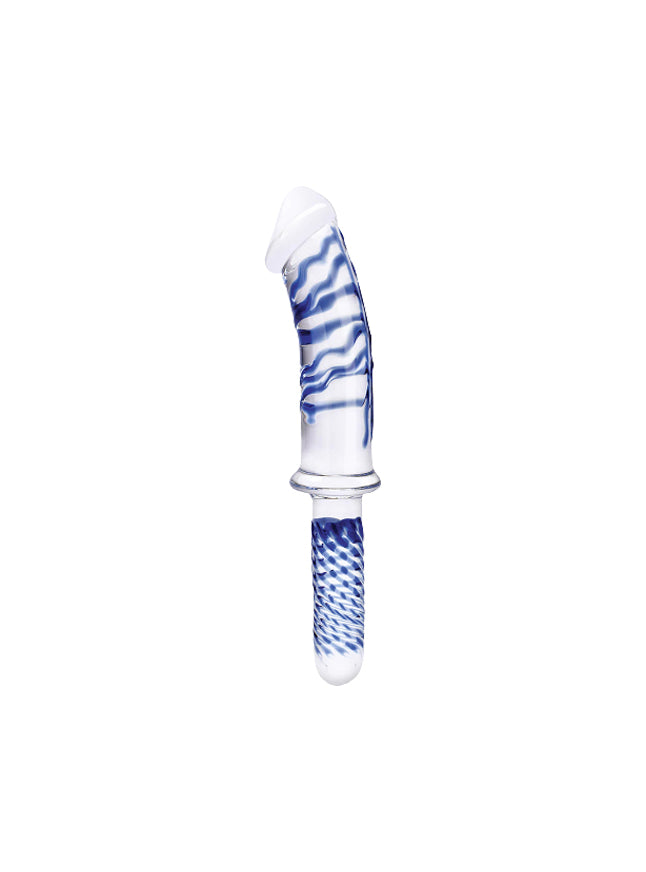 Glas Handmade 11" Realistic Double Ended Glass Dildo with Handle