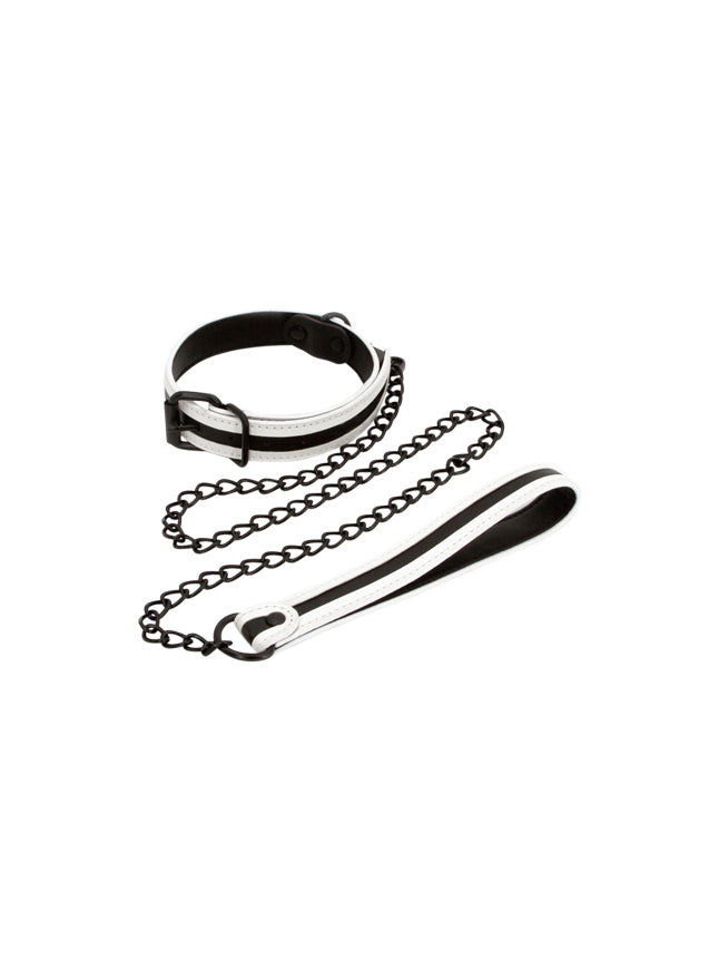GLO Bondage Glow-In-The-Dark Collar & Leash Set