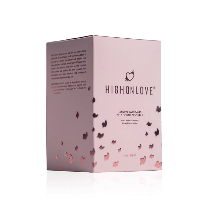 HighOnLove Sensual Moisturizing Bath Salts With Rose Petals