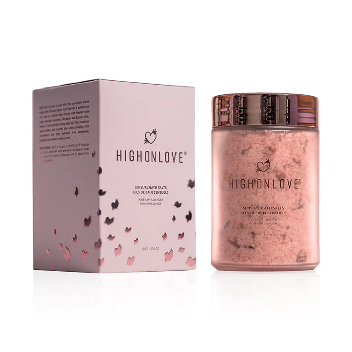 HighOnLove Sensual Moisturizing Bath Salts With Rose Petals