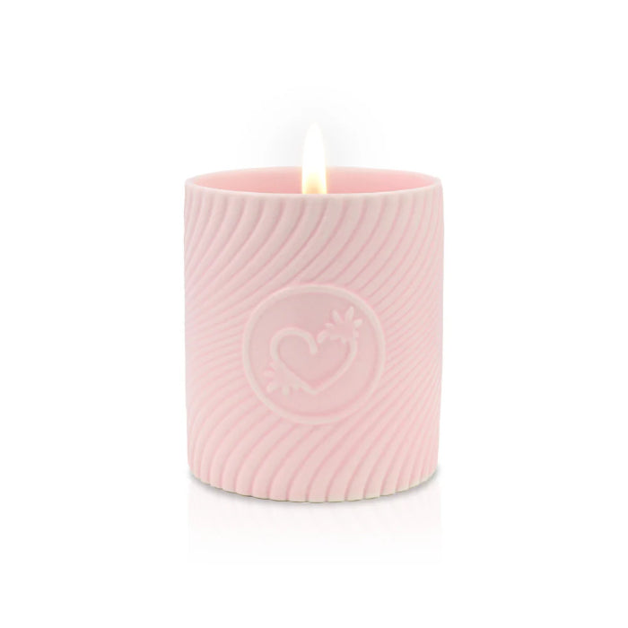 HighOnLove Pink Strawberries & Champagne Massage Candle For Massage and Temperature Play
