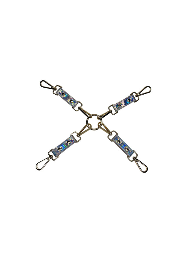 Holographic Vegan Leather BDSM Hogtie