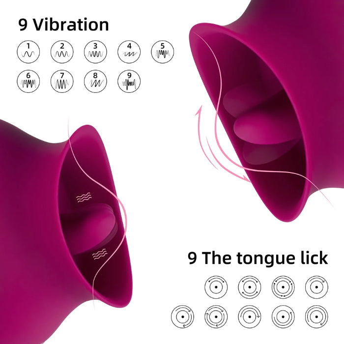 Honey Play Box Alvina Luxury Tongue Licking Rechargeable Vibrating Silicone Stimulator