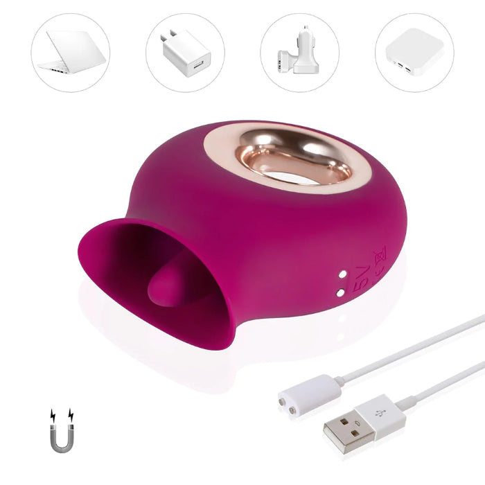 Honey Play Box Alvina Luxury Tongue Licking Rechargeable Vibrating Silicone Stimulator