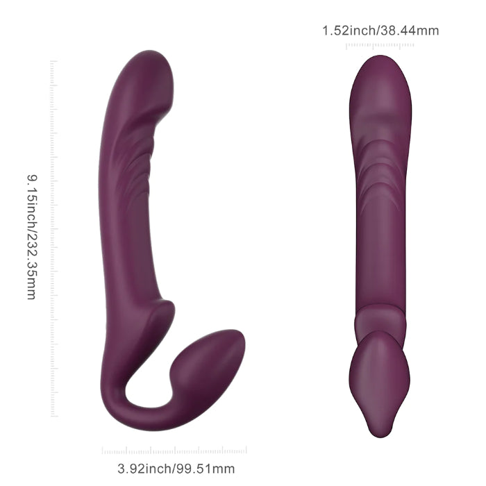 Honey Play Box Bliss Rotating Head Wearable Remote Control Rechargeable Silicone Vibrating Strap-On